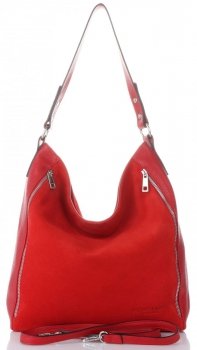 GEANȚĂ DIN PIELE shopper bag Vittoria Gotti roșu V3368