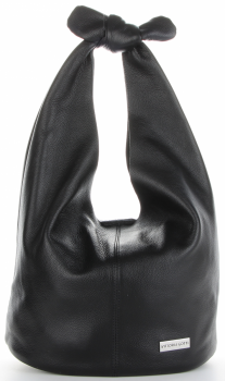 GEANȚĂ DIN PIELE universală Vittoria Gotti negru V693658