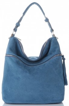 GEANȚĂ DIN PIELE universală Genuine Leather denim 5577C