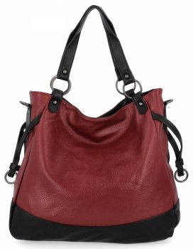Geantă universală de damă XL marca Hernan HB982 Bordo/Negru