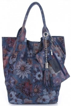GEANȚĂ DIN PIELE shopper bag Vittoria Gotti bej 8298