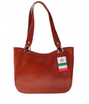 GEANȚĂ DIN PIELE plic Genuine Leather roșcat 839