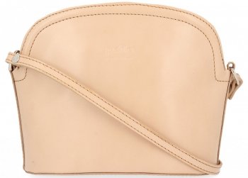 GEANȚĂ DIN PIELE tip poștaș Genuine Leather bej E4098