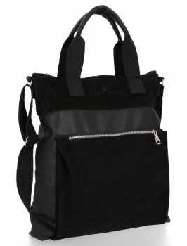 GEANȚĂ DIN PIELE shopper bag Roberto Ricci negru 012