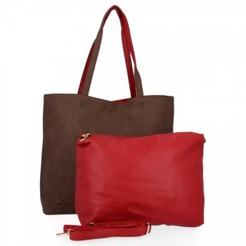 GEANȚĂ DE DAMĂ shopper bag BEE BAG ciocolatiu 111-2