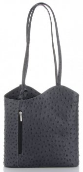 GEANȚĂ DIN PIELE clasică Genuine Leather gri 494