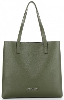 GEANȚĂ DIN PIELE shopper bag Vittoria Gotti verde V694150