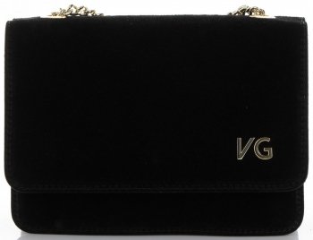 GEANȚĂ DIN PIELE tip poștaș Vittoria Gotti negru V3084OD