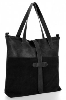 GEANȚĂ DIN PIELE shopper bag Roberto Ricci negru 18139