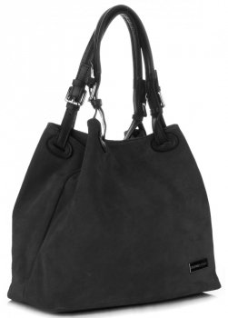 GEANȚĂ DIN PIELE shopper bag Vittoria Gotti grafit V90047CH