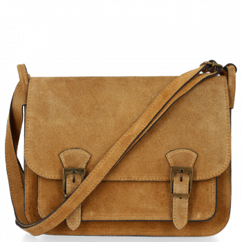 GEANȚĂ DIN PIELE tip poștaș Genuine Leather roșcat 1643
