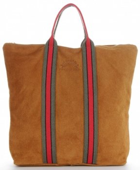 GEANȚĂ DIN PIELE shopper bag Vittoria Gotti roșcat V689746
