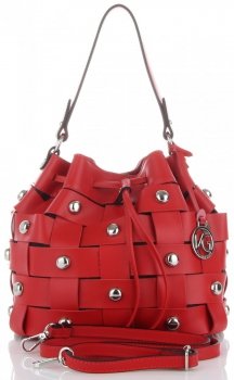 GEANȚĂ DIN PIELE shopper bag Vittoria Gotti roșu V5867