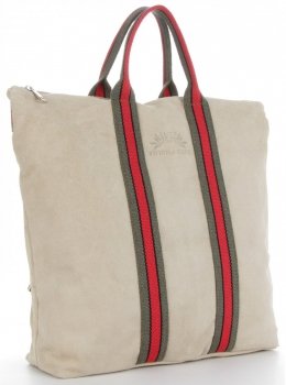 GEANȚĂ DIN PIELE shopper bag Vittoria Gotti bej V689746