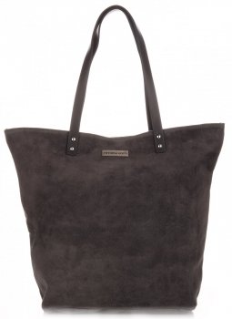 GEANȚĂ DIN PIELE shopper bag Vittoria Gotti gri V915