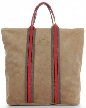 GEANȚĂ DIN PIELE shopper bag Vittoria Gotti maro pământiu V689746