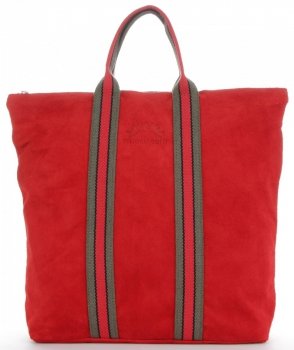 GEANȚĂ DIN PIELE shopper bag Vittoria Gotti roșu V689746