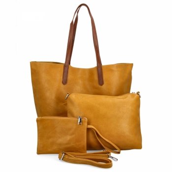 GENȚĂ DE DAMĂ shopper bag Herisson galben H8805