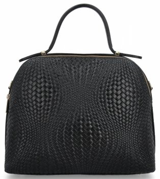 Geantă Elegantă Din Piele Italiană 2 Compartimente 5273 Negru