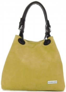 GEANȚĂ DIN PIELE shopper bag Vittoria Gotti galben V90047CH