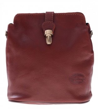 GEANȚĂ DIN PIELE tip poștaș Genuine Leather maro 217