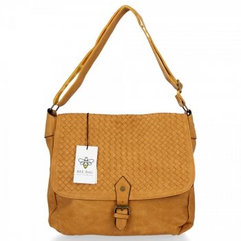 GEANȚĂ DE DAMĂ tip poștaș BEE BAG muştar 613-122