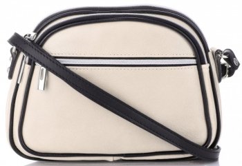 GEANȚĂ DIN PIELE tip poștaș Genuine Leather bej 5100