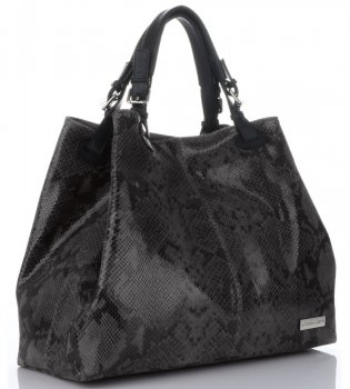 GEANȚĂ DIN PIELE shopper bag Vittoria Gotti gri V898GPIT