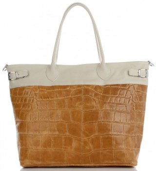 GEANȚĂ DIN PIELE shopper bag Vittoria Gotti roșcat V691622