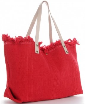 GEANȚĂ DIN PIELE shopper bag Vittoria Gotti roșu V5902