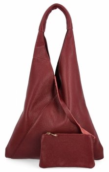 GENȚĂ DIN PIELE shopper bag Vittoria Gotti vișiniu 5820S