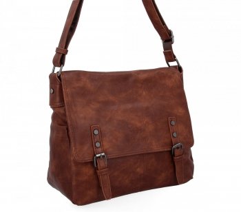 GEANȚĂ DE DAMĂ tip poștaș BEE BAG ciocolatiu 1502L36BB