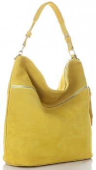 GEANȚĂ DIN PIELE universală Genuine Leather galben 5577C