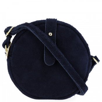 GEANȚĂ DIN PIELE tip poștaș Vittoria Gotti bleumarin V20CMS