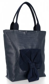 GEANȚĂ DIN PIELE shopper bag Roberto Ricci bleumarin 19148