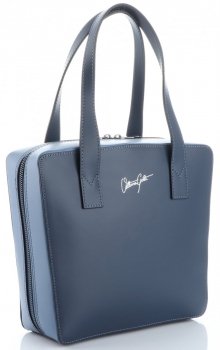 GEANȚĂ DIN PIELE cufăr Vittoria Gotti bleumarin V6556