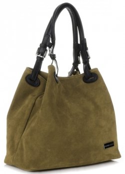 GEANȚĂ DIN PIELE shopper bag Vittoria Gotti verde V90047CH
