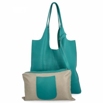 GENȚĂ DIN PIELE shopper bag Vittoria Gotti verde 165