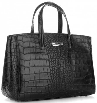 GEANȚĂ DIN PIELE business Vittoria Gotti negru V5249
