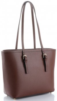 GEANȚĂ DIN PIELE clasică Genuine Leather maro 3303