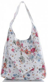 GEANȚĂ DIN PIELE shopper bag Vittoria Gotti alb VF9802