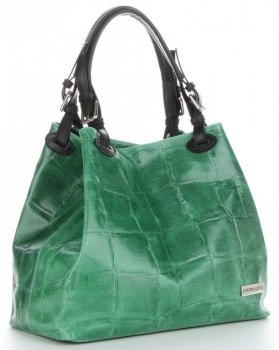 GEANȚĂ DIN PIELE shopper bag Vittoria Gotti verde de zmeu V692754