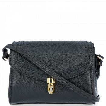 GEANȚĂ DIN PIELE tip poștaș Vittoria Gotti negru V528058