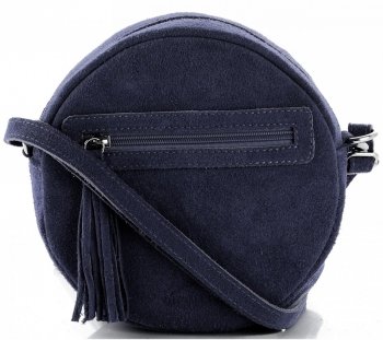 GEANȚĂ DIN PIELE tip poștaș Vittoria Gotti bleumarin V5209C
