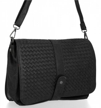 GEANȚĂ DE DAMĂ tip poștaș BEE BAG negru 2152M118