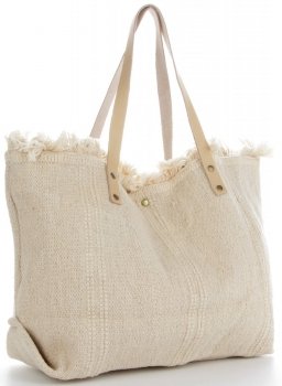 GEANȚĂ DIN PIELE shopper bag Vittoria Gotti bej V5902
