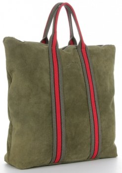 GEANȚĂ DIN PIELE shopper bag Vittoria Gotti verde V689746