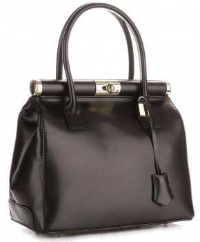 GEANȚĂ DIN PIELE cufăr Genuine Leather negru 816(1