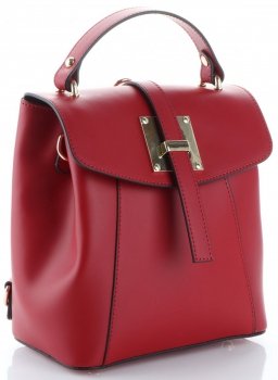 GEANȚĂ DIN PIELE rucsac Vittoria Gotti vișiniu V3199