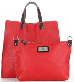 GEANȚĂ DIN PIELE universală Genuine Leather roșu 691756